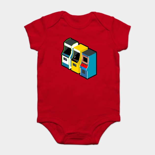 Arcade 80s Baby Bodysuit by mannypdesign